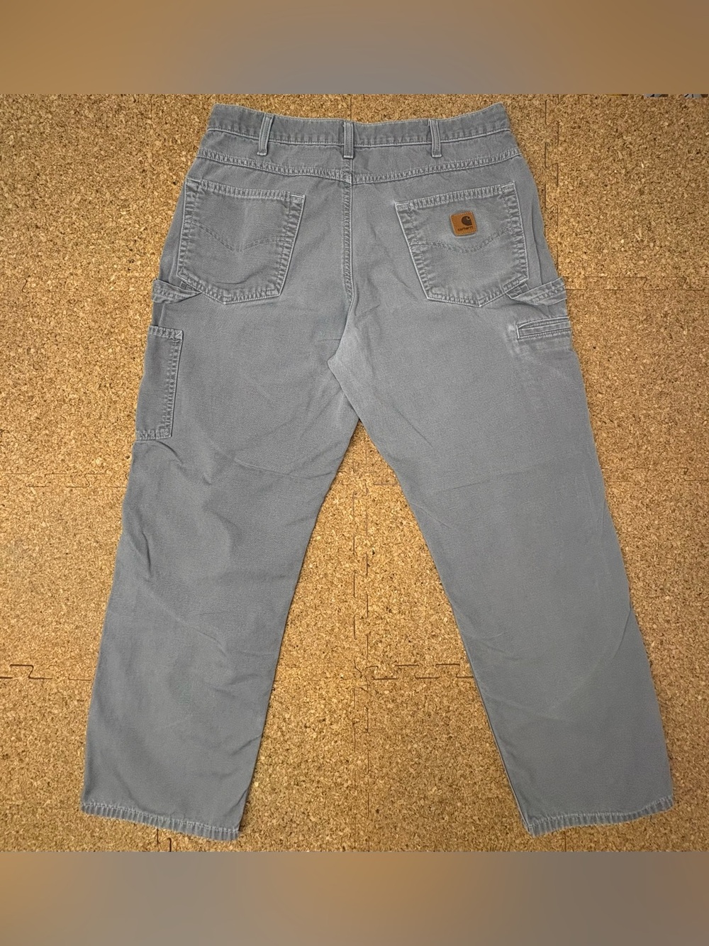 Carhartt Men's Gray Work Pants - Durable Canvas Carpenter Trousers